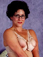 Passionate lingerie nude solo along a tight office milf